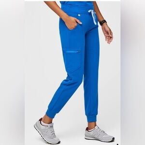 FIGS Zamora Jogger Scrub Pants Womens XS Petite Blue Medical Nurse Workwear